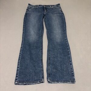 Silver Jeans Womens Elyse Slim Boot 31x31 Medium Wash Denim Western Cowgirl